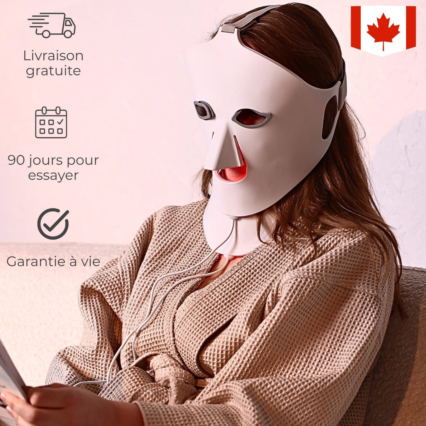 Glowskin Pro2 - Masque LED Haute Performance pour le Visage et le Cou