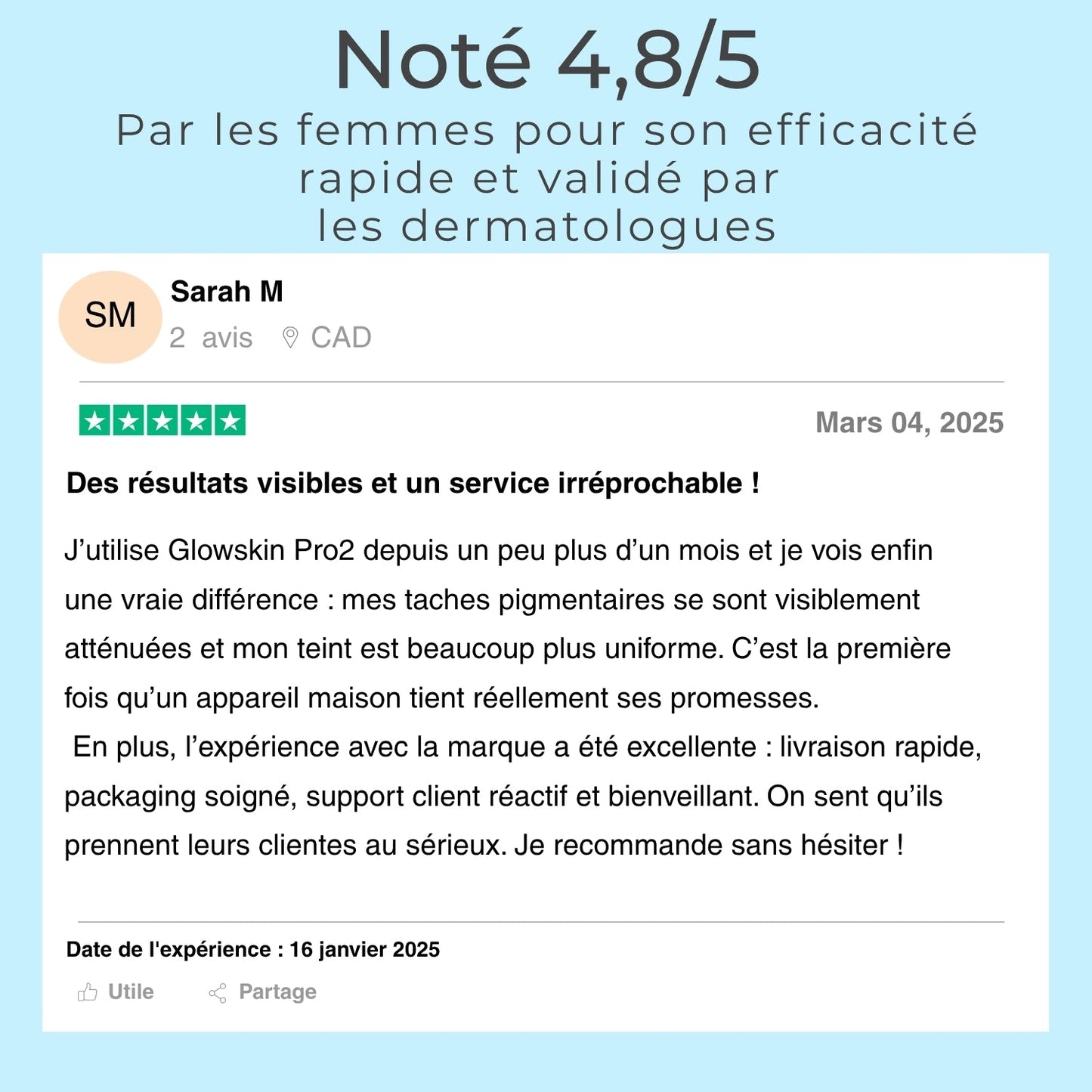 Glowskin Pro2 - Masque LED Haute Performance pour le Visage et le Cou